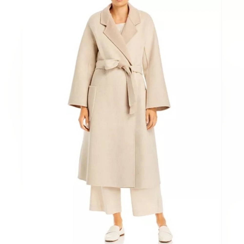 Kindersalmon Wconcept Wool Herringbone Coat One Size Japanese